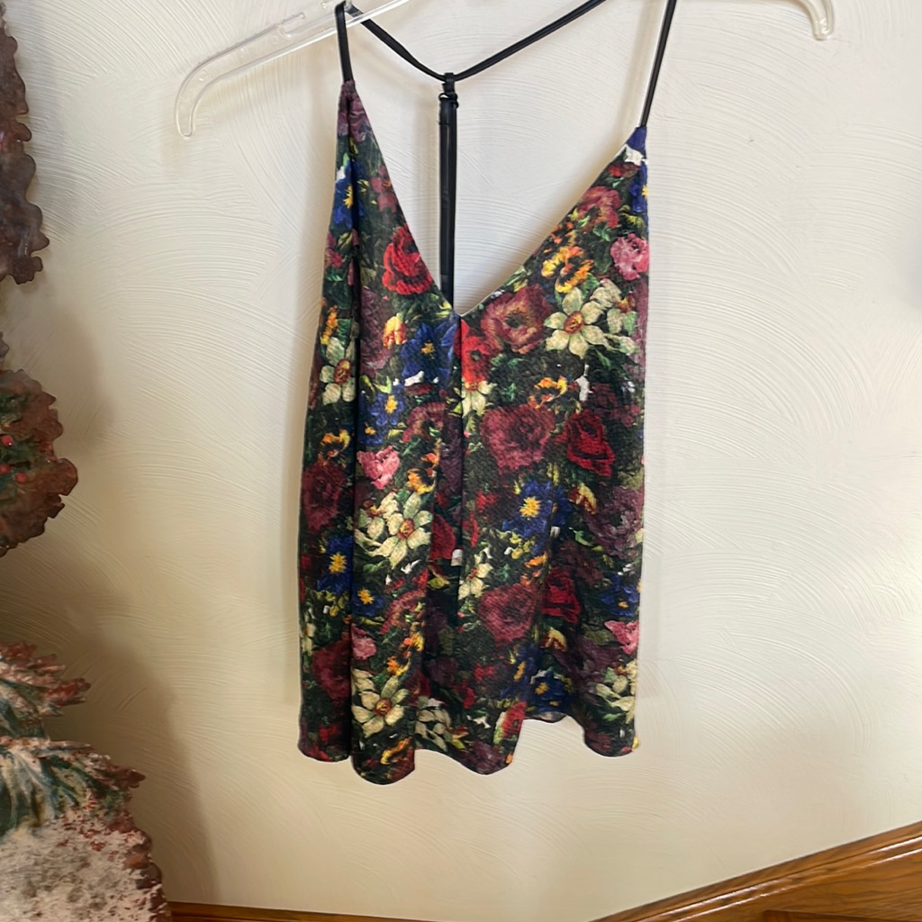 Alice + Olivia Silk Blouse With Leather Straps